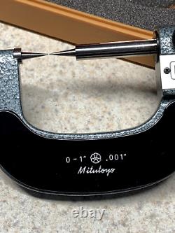 Machinist Tools Mitutoyo 0-1 Digit Counter Point Micrometer, (NOS) 142-177
