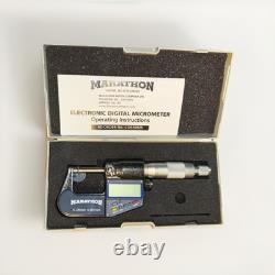 Marathon Co 030025 Electronic Digital Micrometer 0-25 MM 0-1 Inch Metric LCD