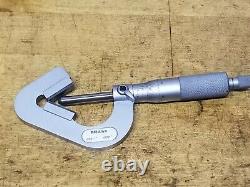 Mitutoyo 093-1 V Micrometer no 114-202 Ratchet Stop and Case