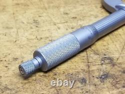 Mitutoyo 093-1 V Micrometer no 114-202 Ratchet Stop and Case