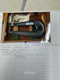 Mitutoyo 0.00 To 1.000 Deap Throat Micrometer (Digital)