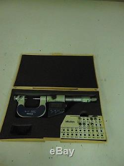 Mitutoyo 0-1/. 00005 mdl. 326-711-30 Digital Thread Micrometer with tips FV16