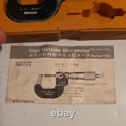 Mitutoyo 0-1 Digital Outside Micrometer 295-253 with Case
