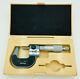 Mitutoyo 0 1 Micrometer, 0.0001 Inch Graduation, Spherical Face With Case