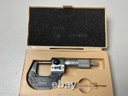 Mitutoyo 0-1 Spherical Anvil and Spindle Digit Counter Micrometer 295-253