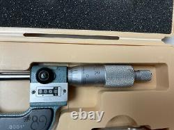 Mitutoyo 0-1 Spherical Anvil and Spindle Digit Counter Micrometer 295-253