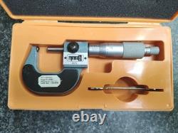 Mitutoyo 0-1 Spherical Face Micrometer With Mechanical Digital Reading