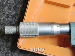 Mitutoyo 0-1 Spherical Face Micrometer With Mechanical Digital Reading