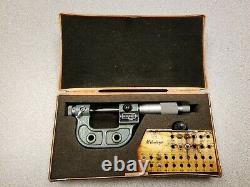 Mitutoyo 0-25mm Metric Digit Thread Pitch Micrometer 226-125 locking ratcheting