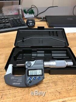 Mitutoyo 0-3 Digital Micrometer set slightly used