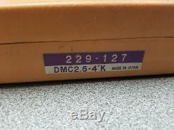 Mitutoyo 0-4 digit depth gage micrometer no 229-127 locking ratcheting case