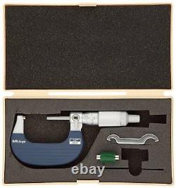 Mitutoyo 102-718 Ratchet Thimble Micrometer 1-2 Range, 0.0001 Graduation, +/-0