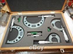 Mitutoyo 103-931 Micrometer Set. 0001 Range 0 4 Complete With Original Box