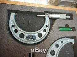 Mitutoyo 103-931 Micrometer Set. 0001 Range 0 4 Complete With Original Box