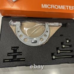 Mitutoyo 104 139A 0-100mm Outside Micrometer with Interchangeable Anvils New