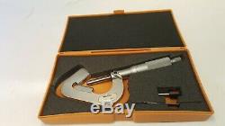 Mitutoyo 114-202 V-Anvil Micrometer 0.09-1 3 Flutes-Carbide Tipped, Nice, FShip