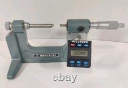 Mitutoyo #121-132 0-2 Digital Bench Micrometer 50mm Metric & SAE Machinist