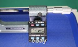 Mitutoyo #121-132 0-2 Digital Bench Micrometer 50mm Metric & SAE Machinist #890