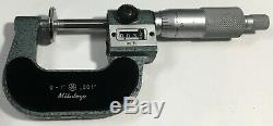 Mitutoyo 123-125A Rolling Digital Disc Micrometer, 0-1 Range. 001 Graduation