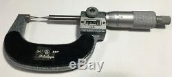 Mitutoyo 142-177 Rolling Digital Counter Point Micrometer, 0-1 Range. 001