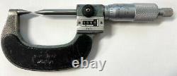 Mitutoyo 142-225 Rolling Digital Counter Point Micrometer, 0-1 Range. 001