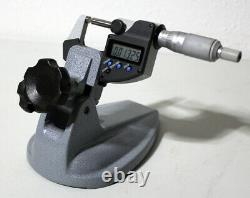 Mitutoyo 156-101-10 Micrometer Stand with 293-340-30 IP65 Digimatic Micrometer
