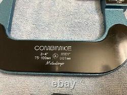 Mitutoyo 159-214 Combimike Digital Outside Micrometer 3-4 (75-100mm)