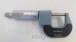 Mitutoyo 193-111 Digit Outside Micrometer Ratchet Stop 0-25Mm Range 0.001mm used