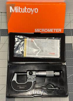 Mitutoyo 193-111 Digit Outside Micrometer Ratchet Stop 0-25mm Range, 0.001mm