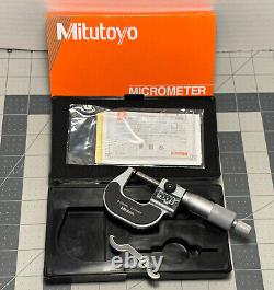 Mitutoyo 193-111 Digit Outside Micrometer Ratchet Stop 0-25mm Range, 0.001mm