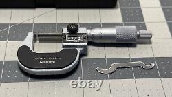 Mitutoyo 193-111 Digit Outside Micrometer Ratchet Stop 0-25mm Range, 0.001mm