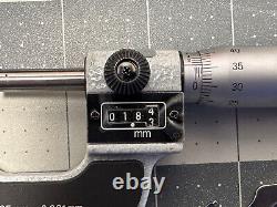 Mitutoyo 193-111 Digit Outside Micrometer Ratchet Stop 0-25mm Range, 0.001mm