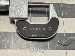 Mitutoyo 193-111 Digit Outside Micrometer Ratchet Stop 0-25mm Range, 0.001mm