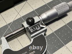 Mitutoyo 193-111 Digit Outside Micrometer Ratchet Stop 0-25mm Range, 0.001mm