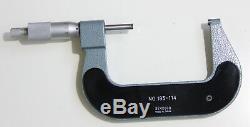 Mitutoyo 193-114 Digit Outside Micrometer, Ratchet Stop, 75-100mm, 0.001mm