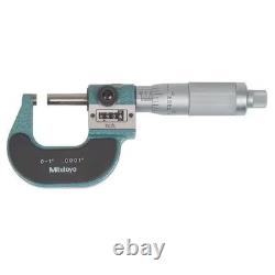 Mitutoyo 193-211Cal Digit Mic, 0 To 1, Friction, Nist, Case