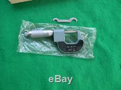 Mitutoyo #193-211 0-1 Digital Micrometer, Carbide. 0001, Lock, Friction End