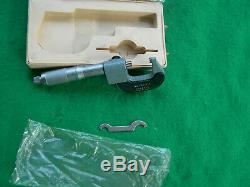 Mitutoyo #193-211 0-1 Digital Micrometer, Carbide. 0001, Lock, Friction End