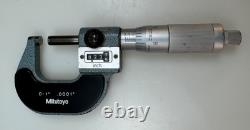 Mitutoyo 193-211 Digital Outside Micrometer, Friction Thimble, 0-1'' Range
