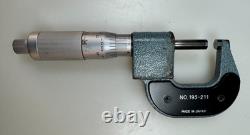 Mitutoyo 193-211 Digital Outside Micrometer, Friction Thimble, 0-1'' Range