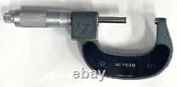Mitutoyo 193-212 Rolling Digital Outside Micrometer, 1-2 Range. 0001 with Case