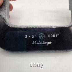 Mitutoyo 193-213 Digital Outside 2-3 Micrometer. 0001 Made In Japan Used