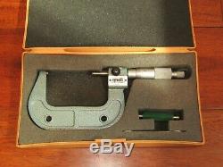 Mitutoyo 193-213 Digital Outside Micrometer, 2-3 With 167-142 & HARD CASE JAPAN