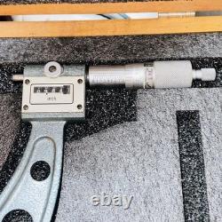 Mitutoyo 193-220 Outside Micrometer 9-10 Mechanical Counter + Wood Case Read