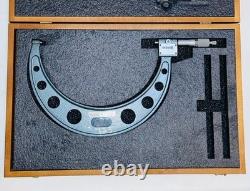 Mitutoyo 193-220 Outside Micrometer 9-10 Mechanical Counter + Wood Case Read