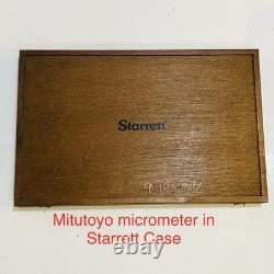 Mitutoyo 193-220 Outside Micrometer 9-10 Mechanical Counter + Wood Case Read