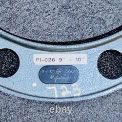 Mitutoyo 193-220 Outside Micrometer 9-10 Mechanical Counter + Wood Case Read