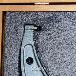 Mitutoyo 193-220 Outside Micrometer 9-10 Mechanical Counter + Wood Case Read