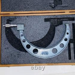 Mitutoyo 193-220 Outside Micrometer 9-10 Mechanical Counter + Wood Case Read