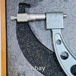 Mitutoyo 193-220 Outside Micrometer 9-10 Mechanical Counter + Wood Case Read